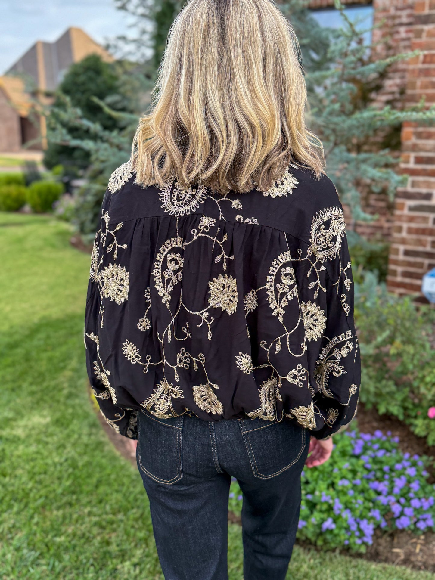 Midnight Paisley Windbreaker