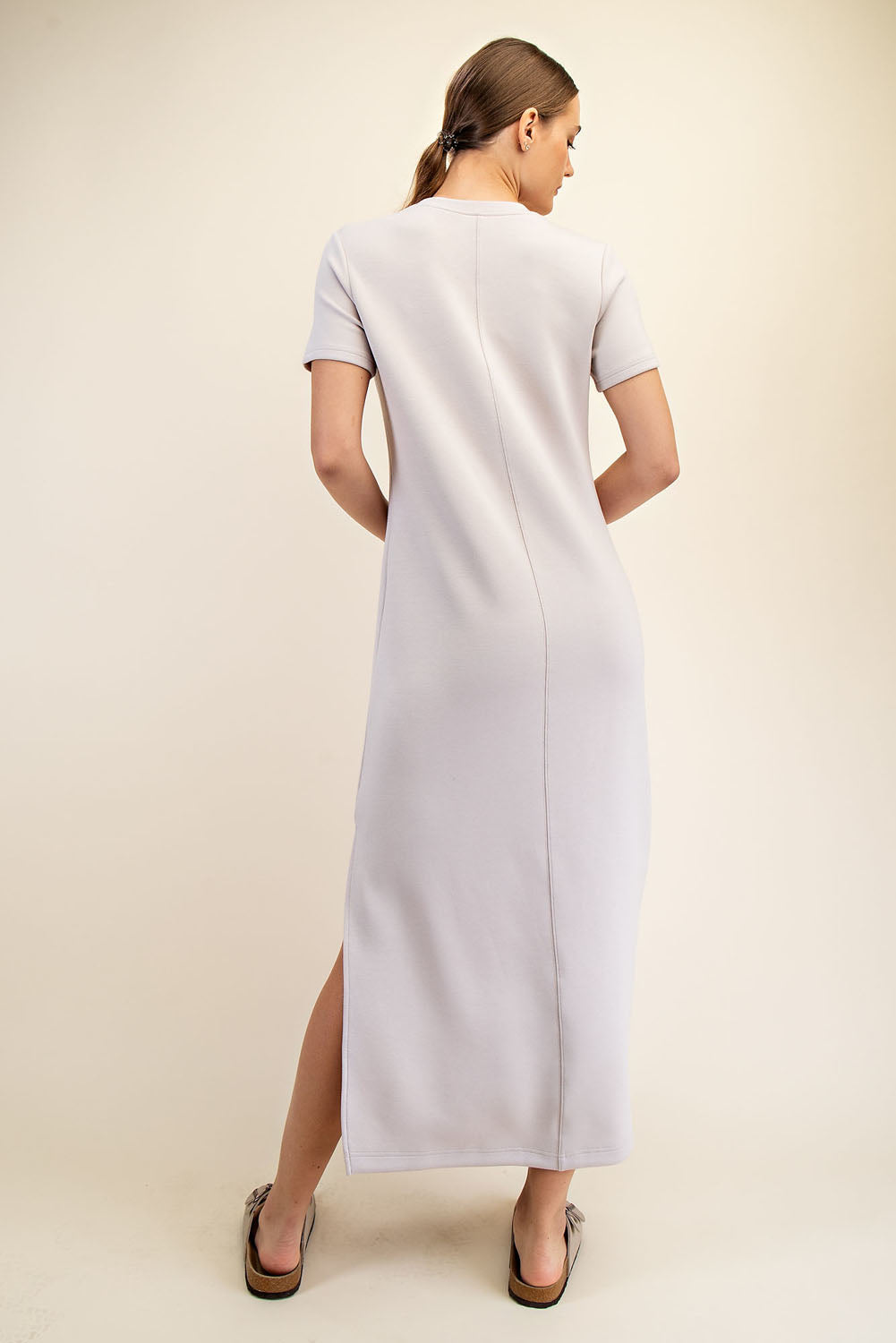 Mocha Cream Scuba Dress