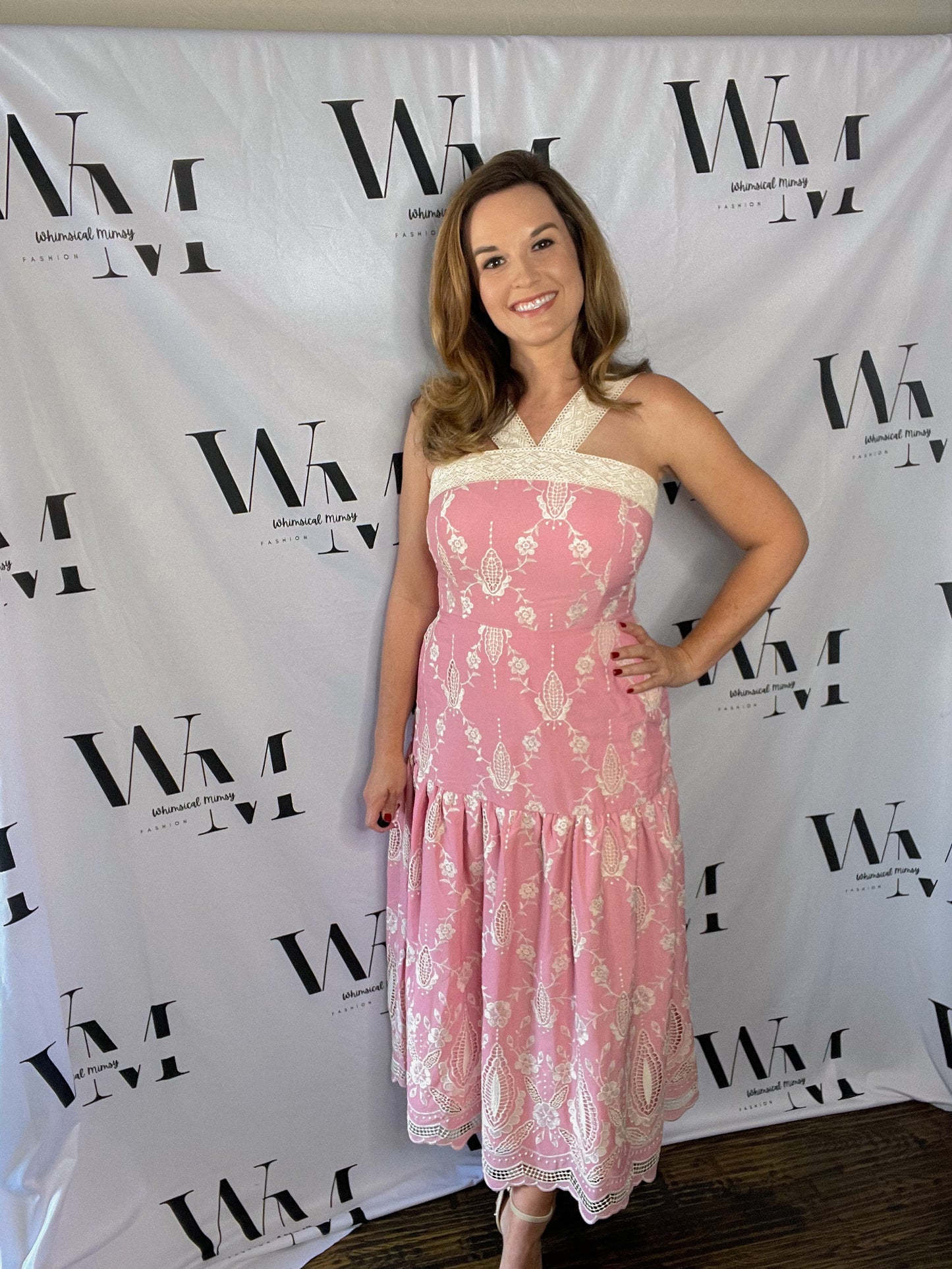 Embroidered Midi Dress