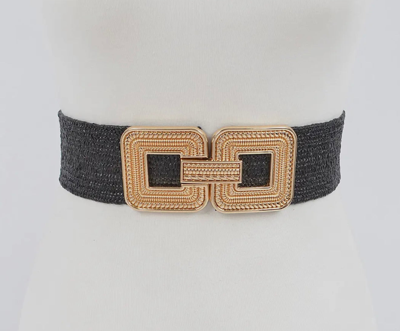 Metal Buckle Stretch Belt