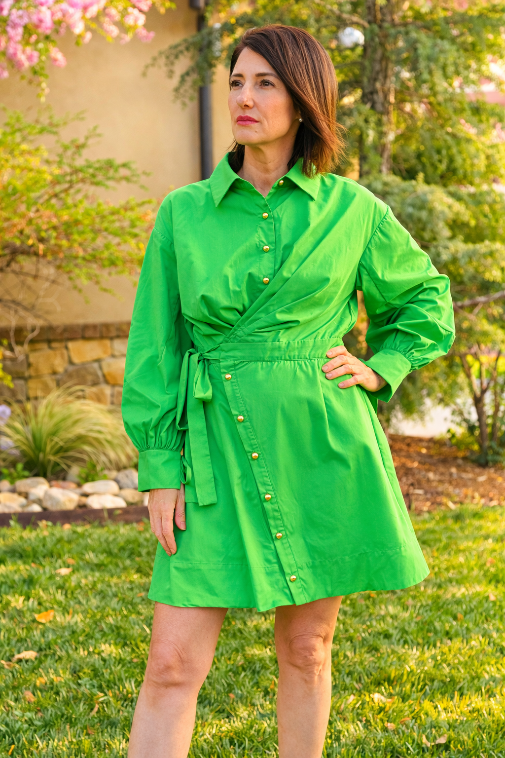 Kelly Garden Wrap Mini Dress