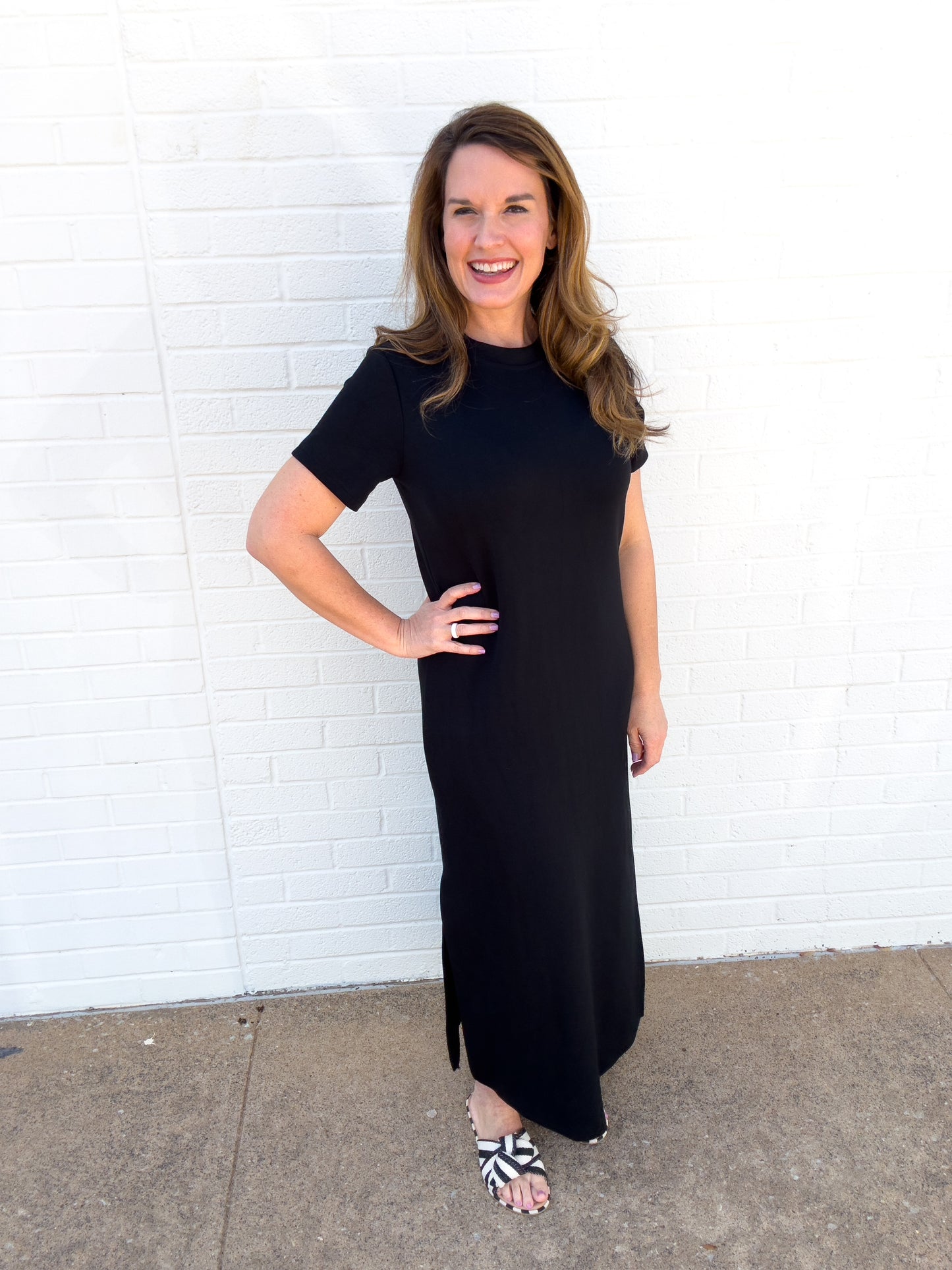 Black Scuba Maxi Dress