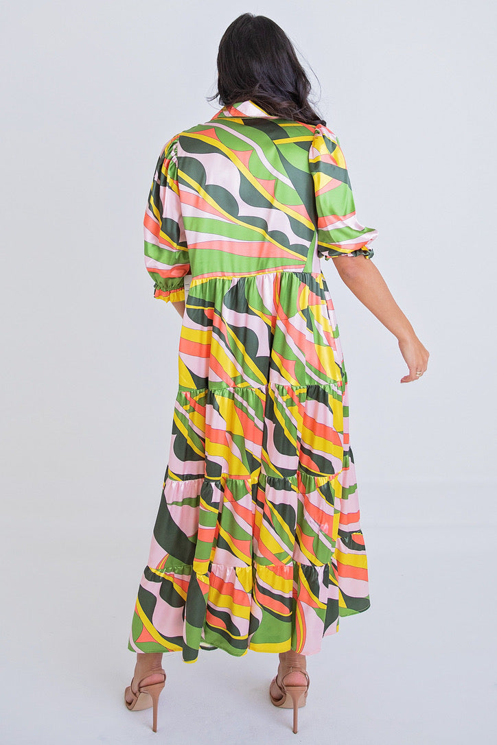 Disco Bloom Tiered Maxi