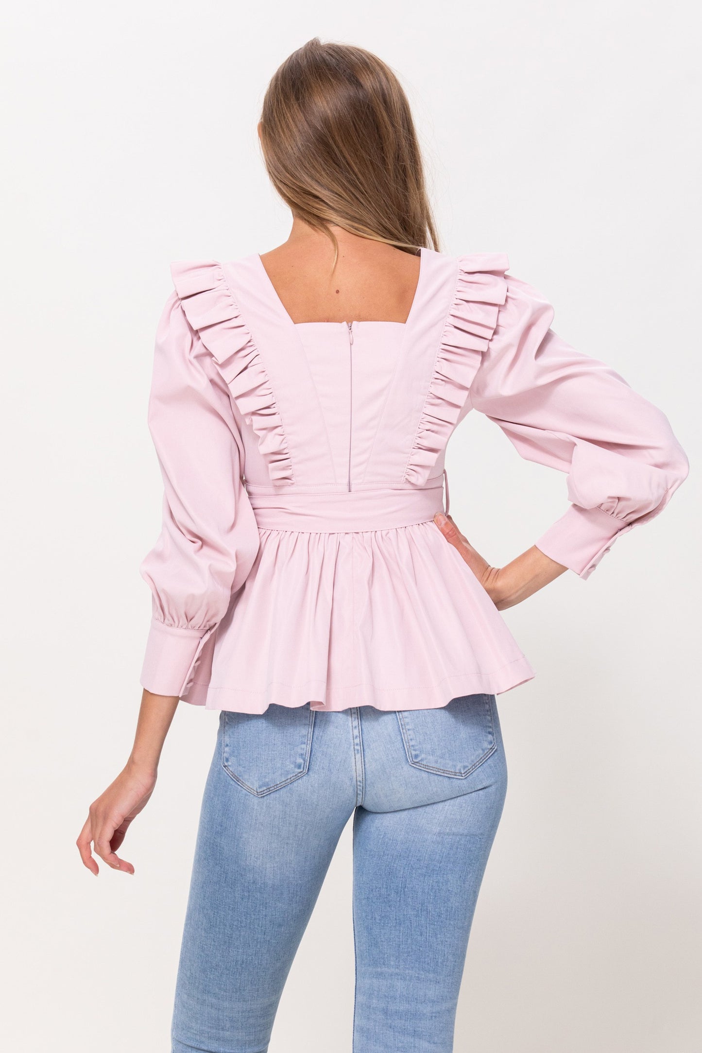 Long Sleeve Ruffle Top