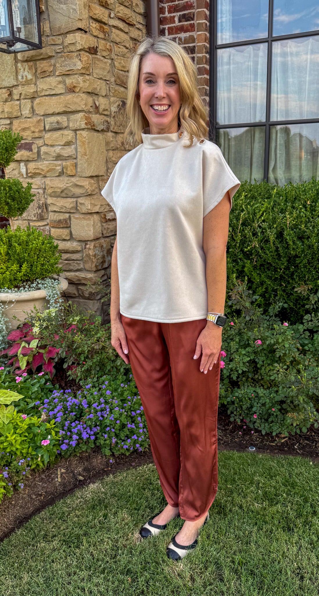 Cinnamon Spiced Satin Pants