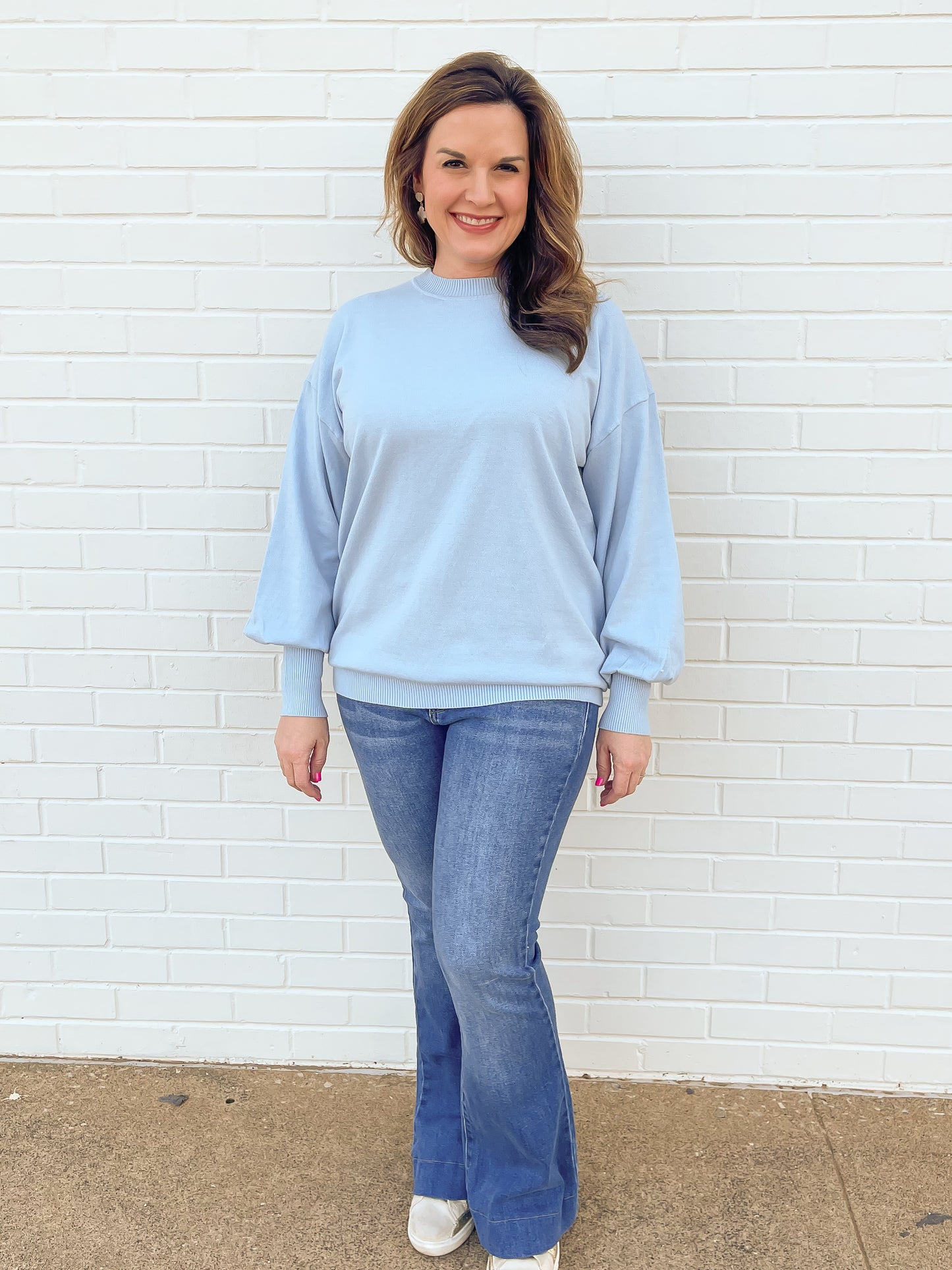 Soft Touch Balloon Sleeve Knit Top