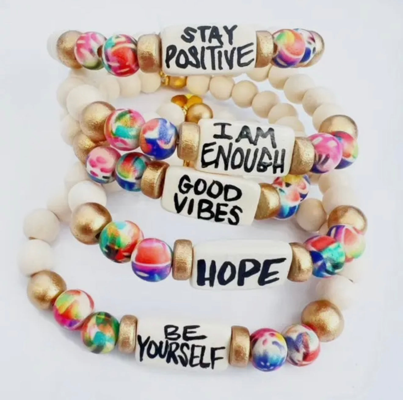 Abstract Affirmation Bracelets