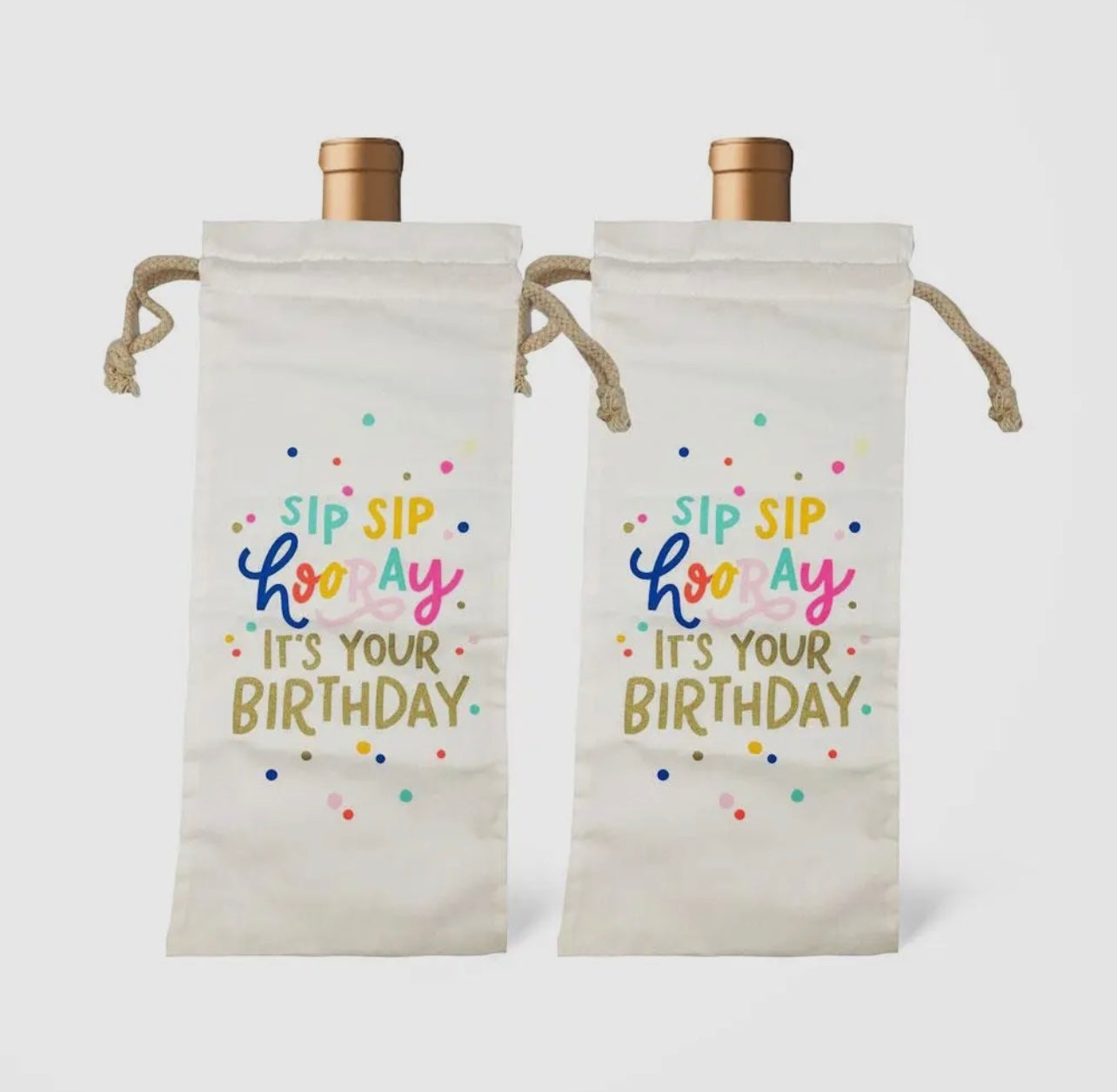Sip Sip Hooray Wine Bag