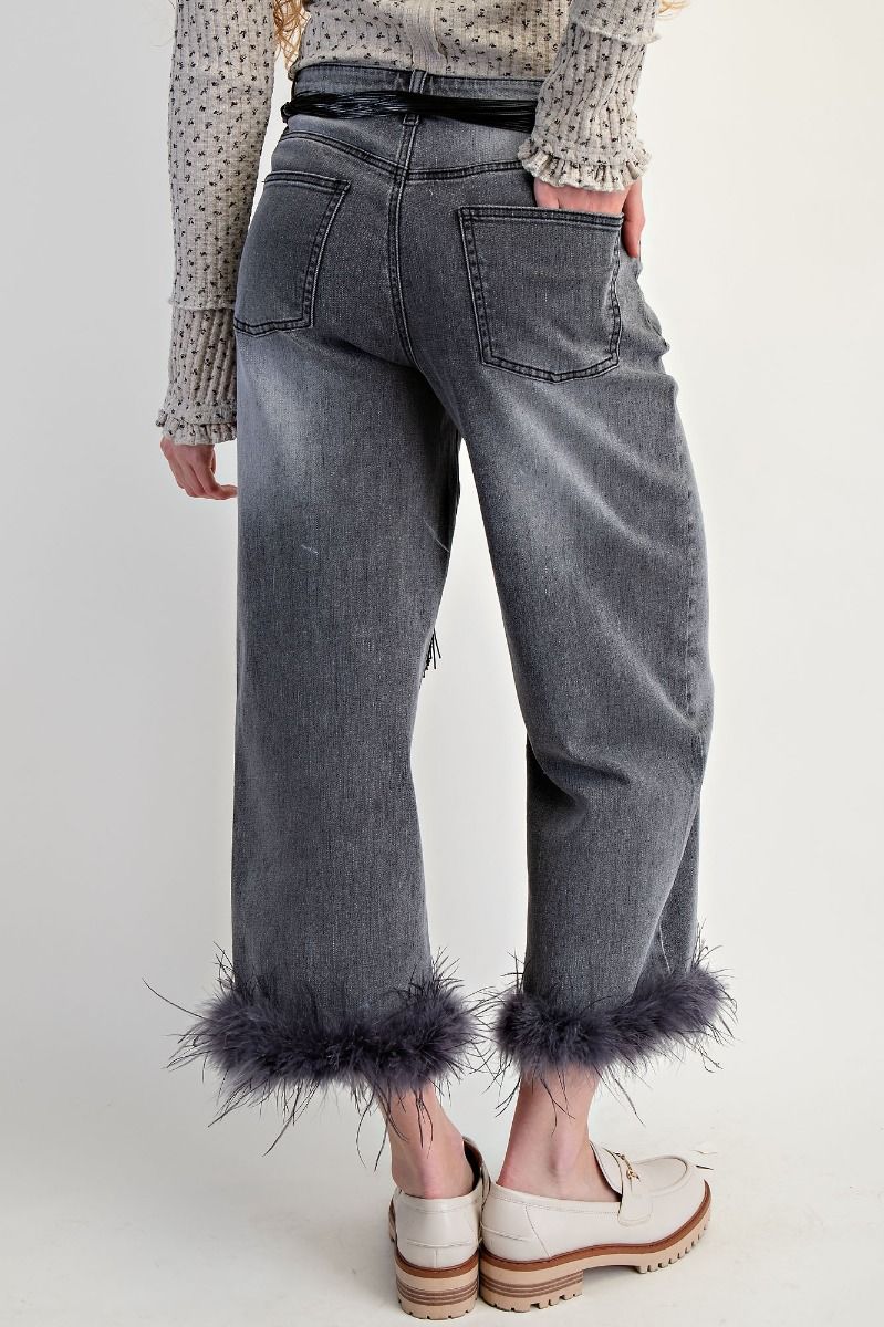 Feathered Edge Denim Jeans