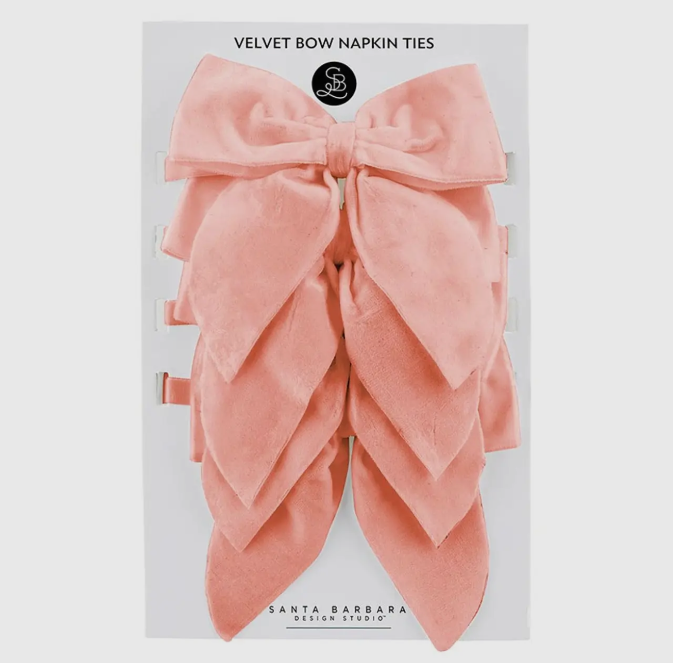 Pink Velvet Bow Napkin Ties