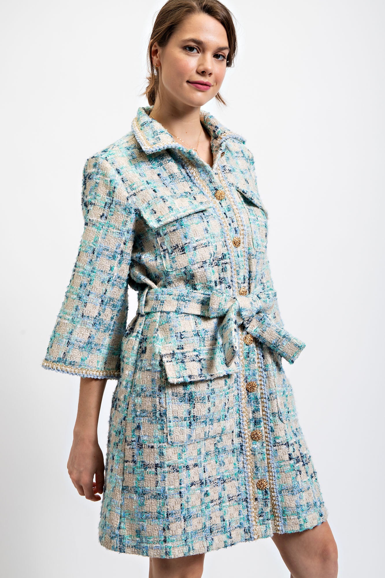 Blue Jackie O. Dress