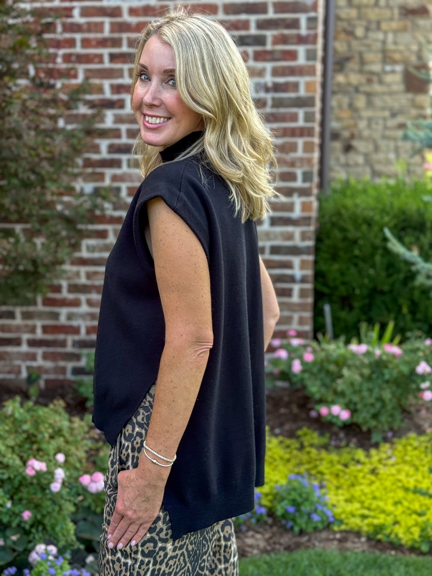 The Madison Black Sweater Top