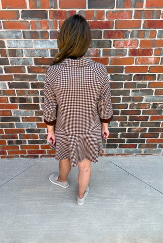 🤎 The Brownstone Gingham Dress