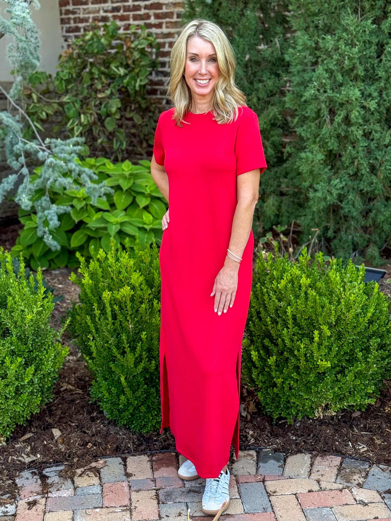 strapless open back dress Red Scuba Dress – Whimsical Mimsy Boutique