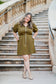 Olive City Sleek Zip Dress
