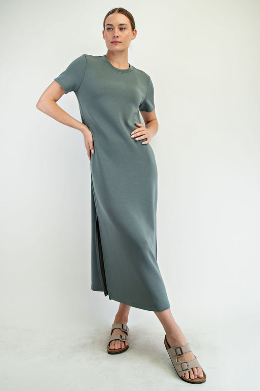 Sage Scuba Dress