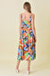 Abstract Print Midi Dress