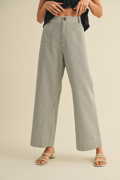 Salt and Shadow Striped Pants