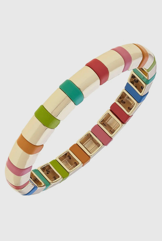Enamel Stretch Bracelet