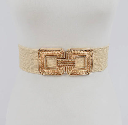 Metal Buckle Stretch Belt