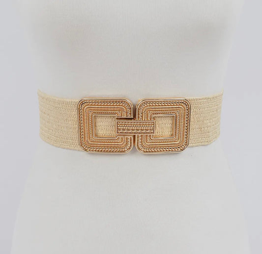 Metal Buckle Stretch Belt