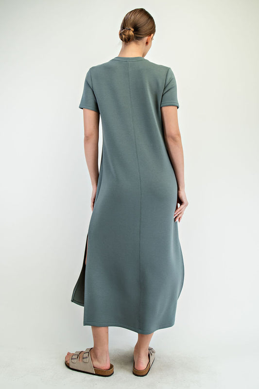 Sage Scuba Dress
