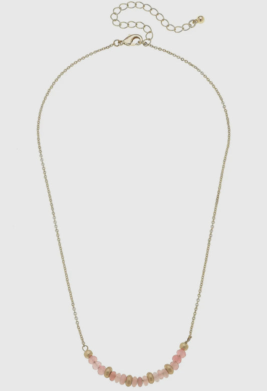 Beaded Crescent Necklace