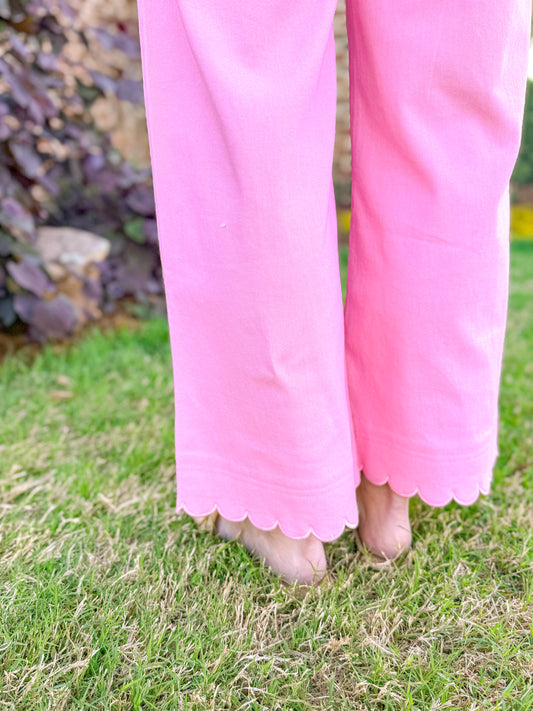 Sweet Scallop Statement Pants