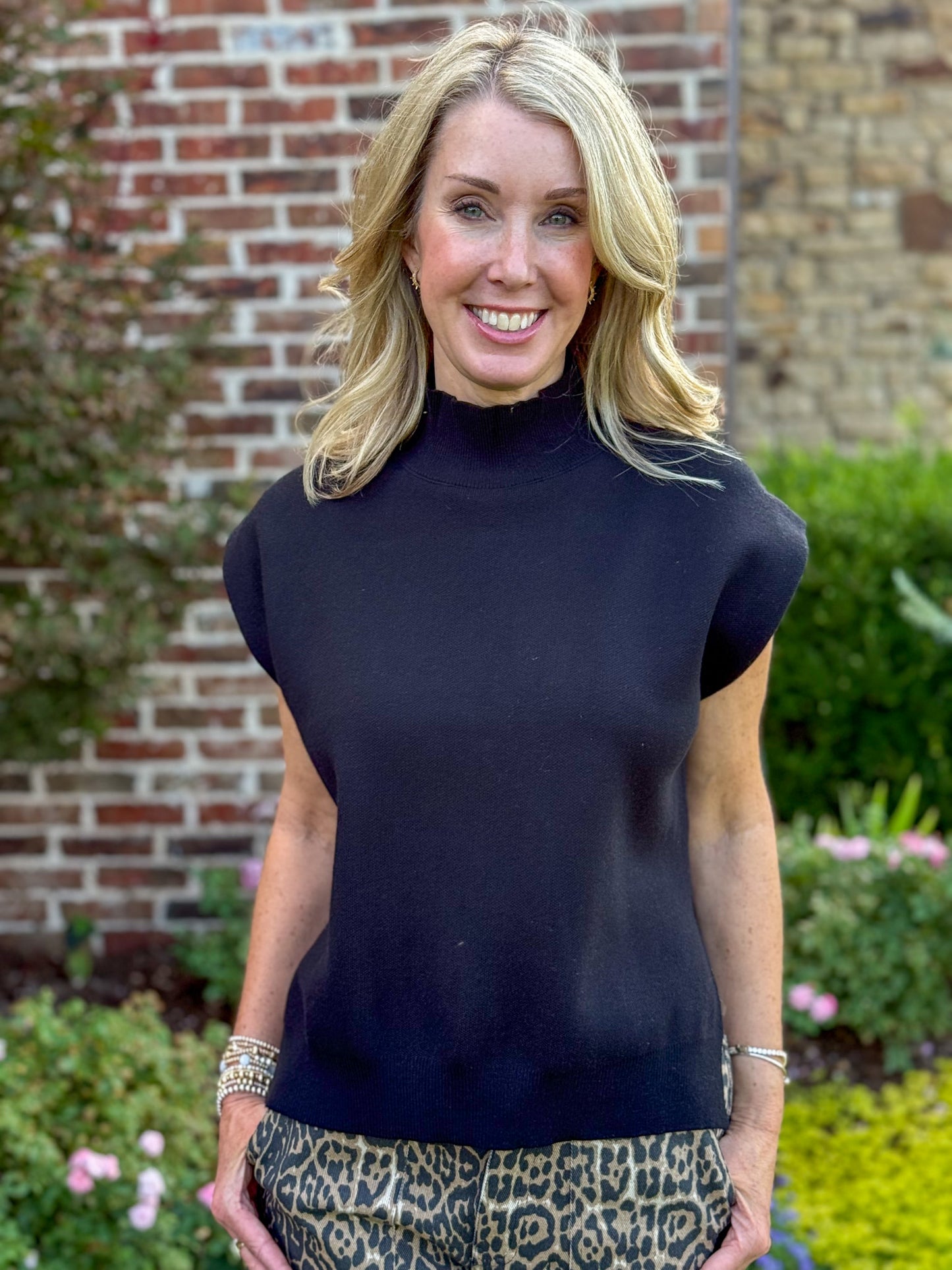 The Madison Black Sweater Top