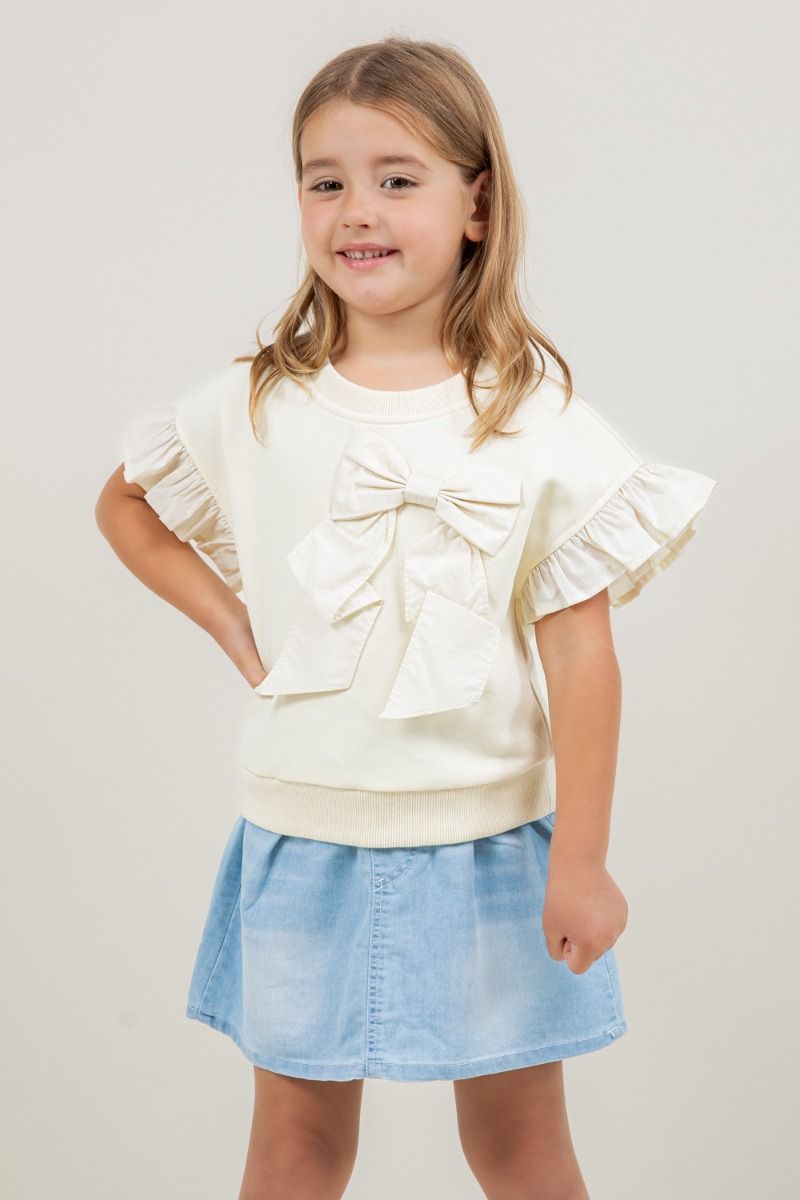 Whimsy Bow Ruffle Top