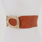 Brown Golden Orbit Waist Belt