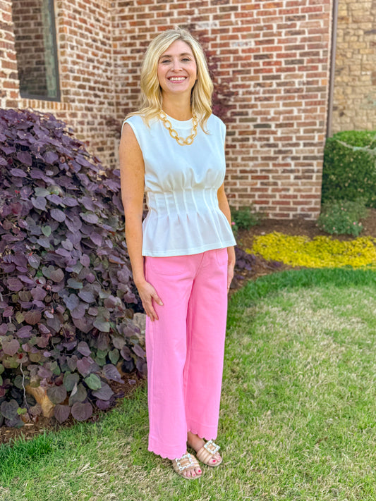 Sweet Scallop Statement Pants