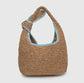 Blue Raffia Bucket Bag