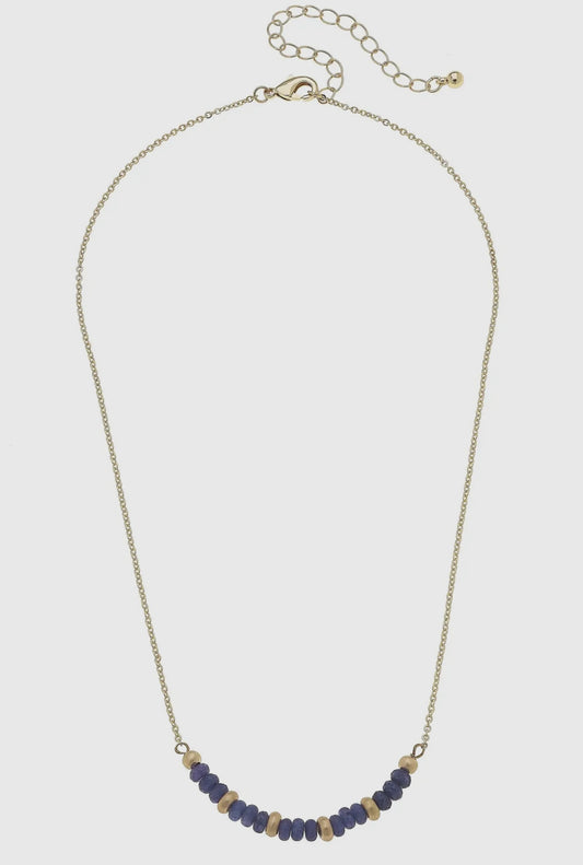 Beaded Crescent Necklace