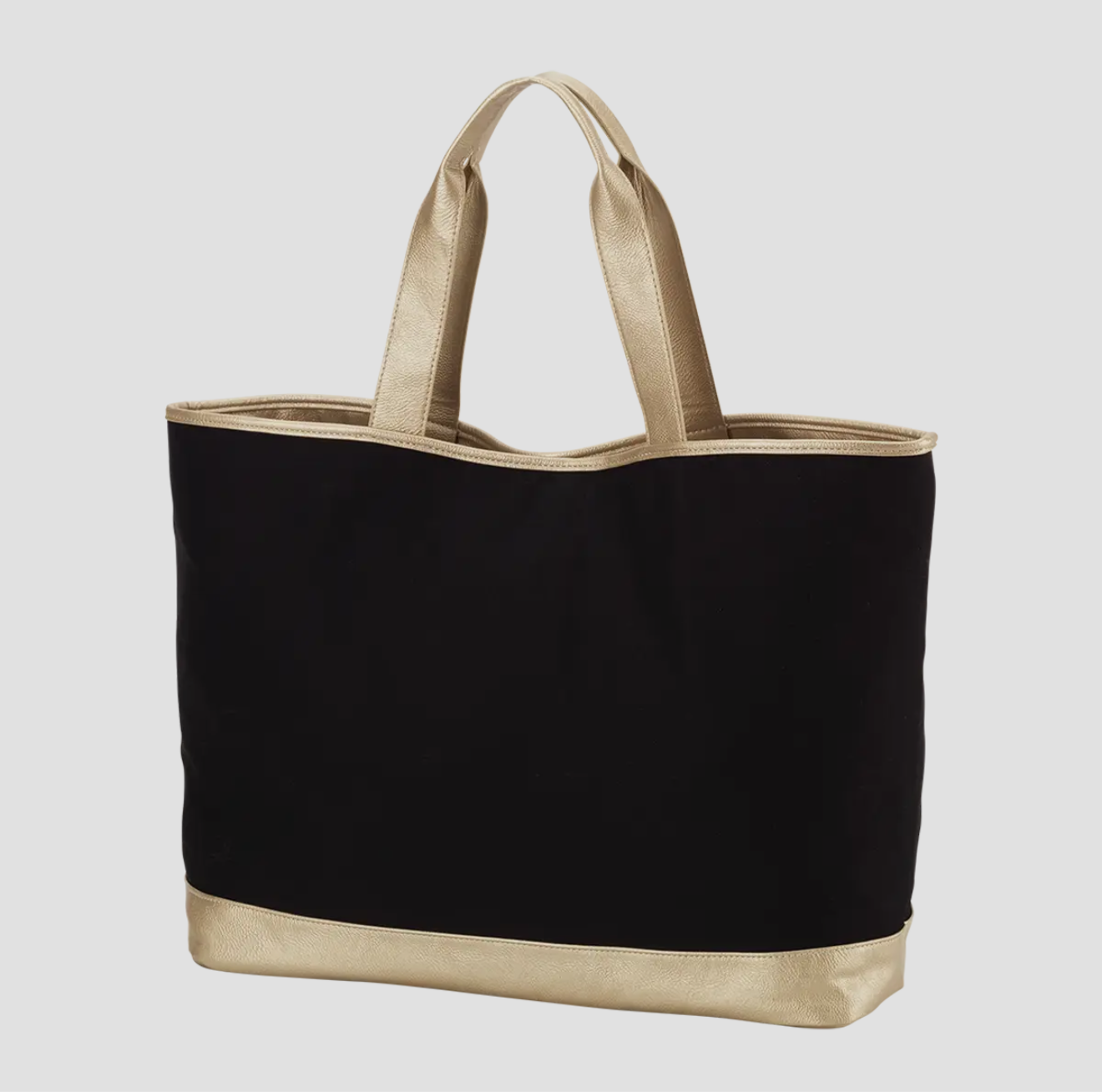 Black/Gold Cabana Tote