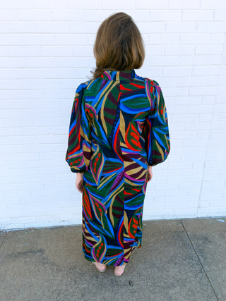 Abstract Allure Midi Dress