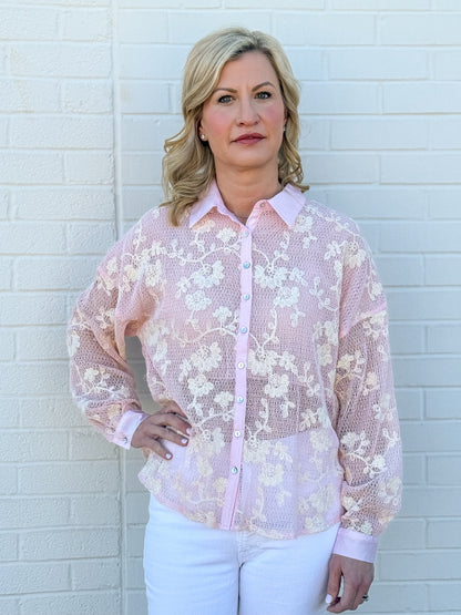 Gauze Floral Top