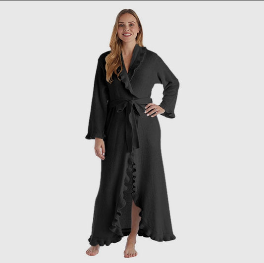Ruffle Chenille Robe
