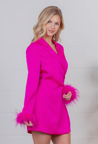 The Luxe Feather Cuff Satin Romper