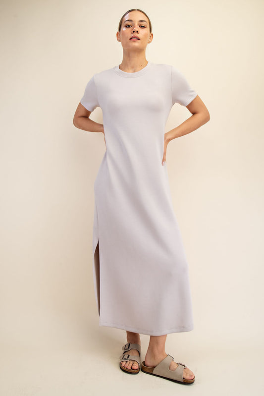 Mocha Cream Scuba Dress