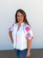 White Floral Embroidered Top