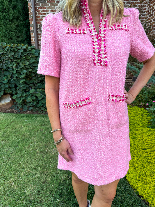 Sugarplum Tweed Dress