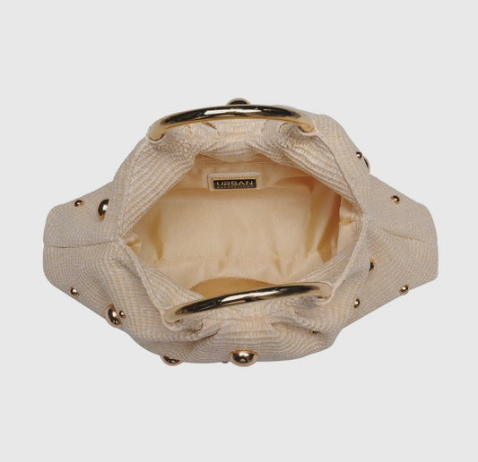 Woven Studded Bag