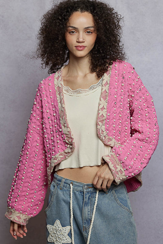 Pink Pearl Petals Cardigan