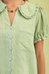 Mint Contrast Collar Blouse