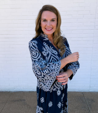 Indigo Heirloom Midi Dress