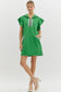 Color Flutterband Mini Dress