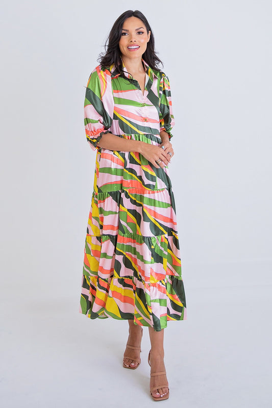 Disco Bloom Tiered Maxi