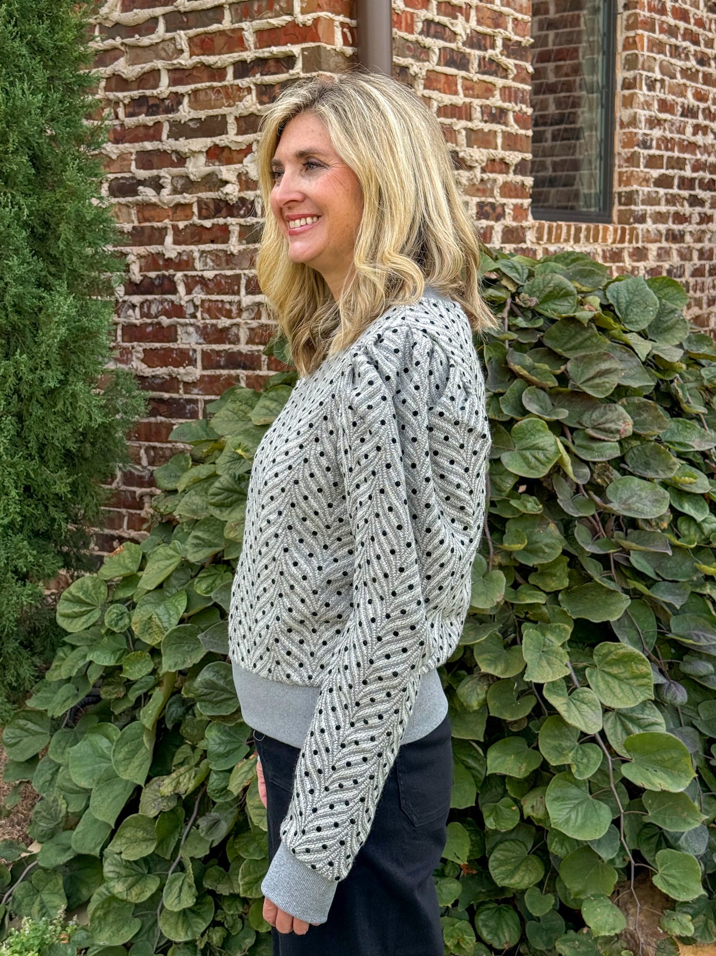 Frosted Dots Sweater Top