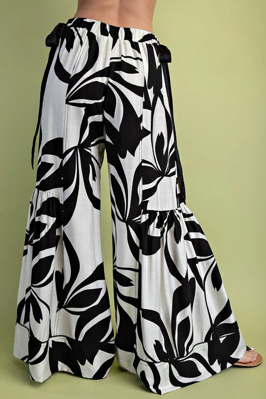 Black Tropic Palazzo Pants